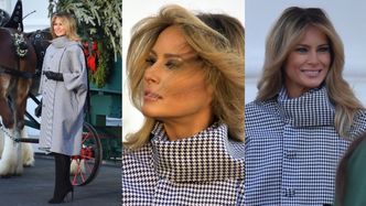 Dostojna i lekko nieobecna Melania Trump chwali się dorodnym drzewkiem i nowym kolorem włosów (ZDJĘCIA)