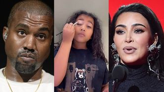 Kanye West WOJUJE z Kim Kardashian o prawo ich 8-letniej córki do MAKIJAŻU: "Nie będzie SMAROWAĆ SOBIE UST na TikToku"