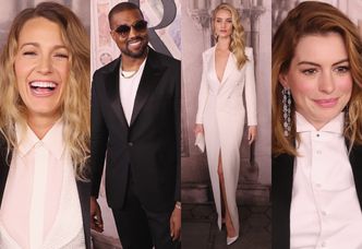 Blake Lively, Anne Hathaway i uśmiechnięty Kanye West lansują się na pokazie w Nowym Jorku (ZDJĘCIA)