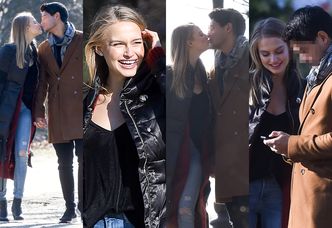 Rozanielona Karolina Pisarek z "Top Model" całuje się z chłopakiem na romantycznym spacerze (ZDJĘCIA)