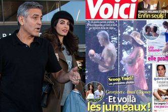 Paparazzi sforsowali bramę domu Clooneya i zrobili zdjęcia bliźniakom!