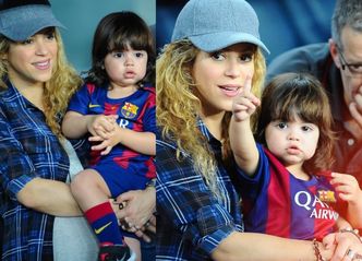 Shakira z małym Milanem kibicują Gerardowi Pique! (ZDJĘCIA)
