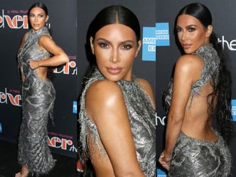Kim Kardashian świeci plecami na premierze musicalu o Cher