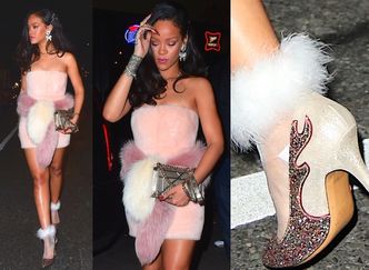 Rihanna w futrze idzie na imprezę sylwestrową (ZDJĘCIA)
