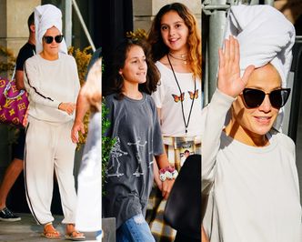 Jennifer Lopez W RĘCZNIKU NA GŁOWIE opuszcza hotel z córką i pasierbicą (ZDJĘCIA)