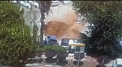 Lej krasowy "pożarł" samochody. Przerażające nagranie z parkingu w Jerozolimie