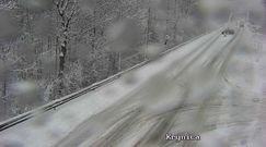 Śnieżyce znowu atakują Polskę. Trudne warunki na małopolskich i podkarpackich drogach