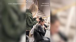Mandaryna poprawia fryzurę Annie Świątczak