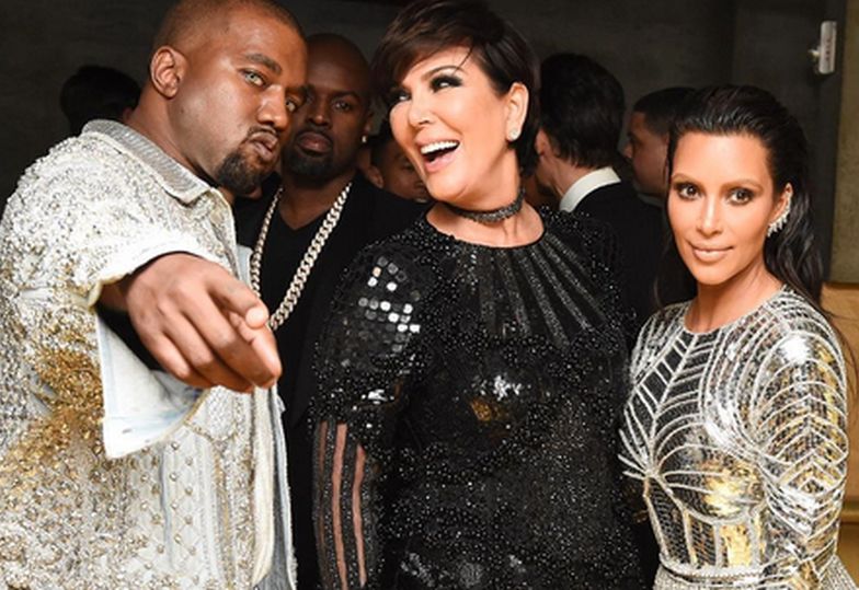 Kanye West, Kris Jenner i Kim Kardashian