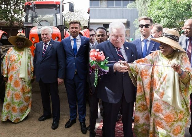 Lech Wałęsa... reklamuje ciągniki w Etiopii! (ZDJĘCIA)