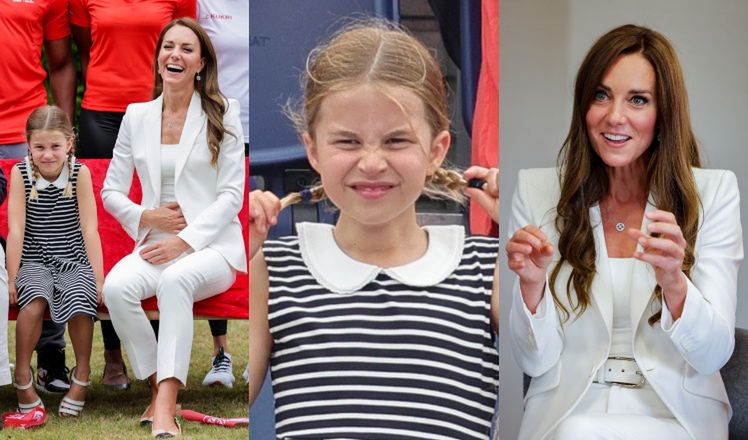 Kate Middleton zadaje szyku na Igrzyskach Wspólnoty Narodów w białym garniturze za 12 TYSIĘCY ZŁOTYCH. Show skradła jednak 8-letnia Charlotte (ZDJĘCIA)