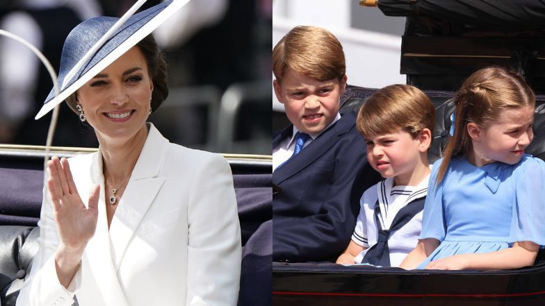 Księżna Kate po raz drugi w TEJ SAMEJ SUKIENCE olśniewa w karocy z dziećmi podczas platynowego jubileuszu królowej Elżbiety II (ZDJĘCIA)