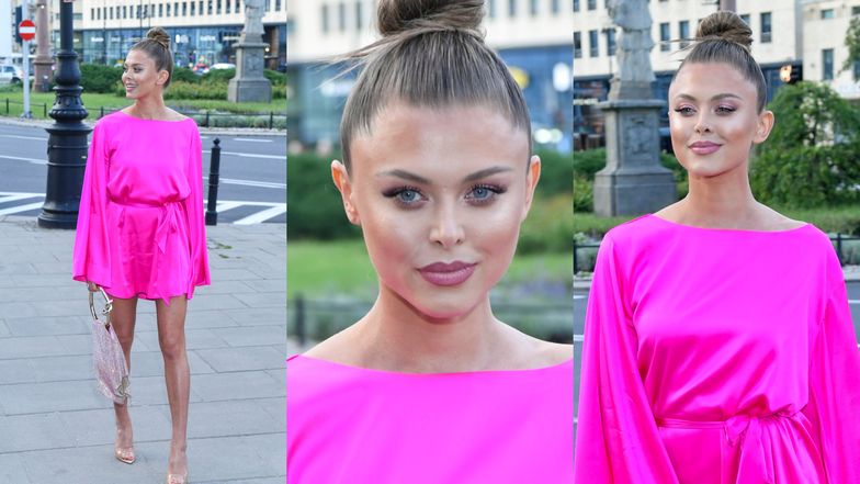 Joanna Opozda w różowym kimonie zadaje szyku na otwarciu modnego butiku (ZDJĘCIA)