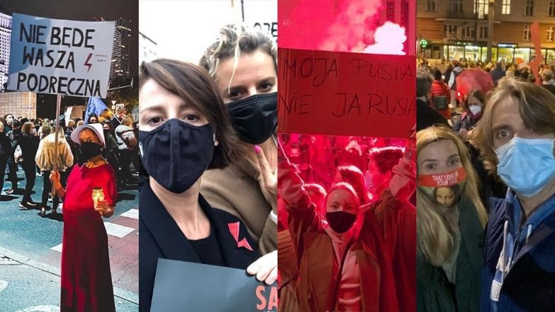 Gwiazdy protestują na ulicach Warszawy przeciwko decyzji TK ws. aborcji