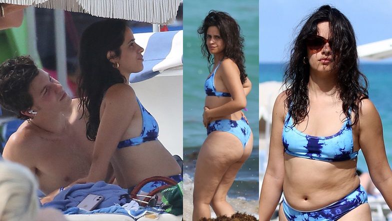"Ciałopozytywna" Camila Cabello w bikini na plaży. "CELLULIT JEST NORMALNY!" (ZDJĘCIA)