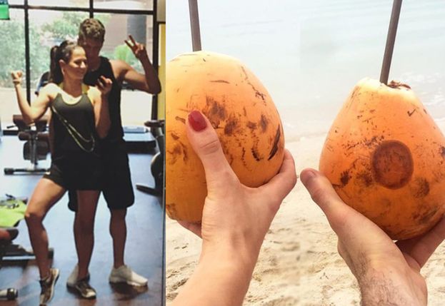 Lewandowscy piją z kokosa na urlopie (FOTO)