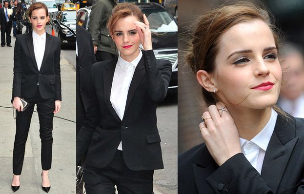 Emma Watson w garniturze! (ZDJĘCIA)