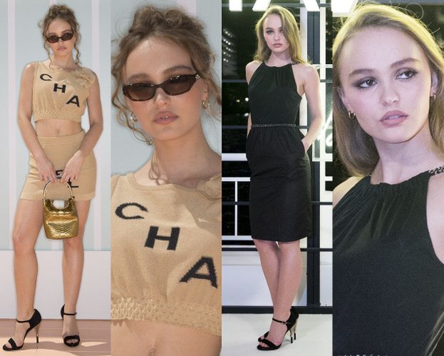 Lily-Rose Depp w dwóch stylizacjach na pokazie Chanel