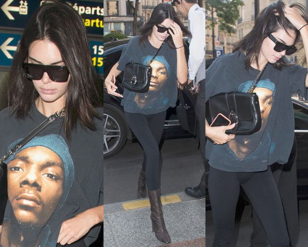 Niezadowolona Kendall Jenner w koszulce ze Snoop Doggiem