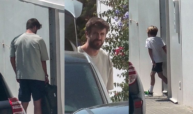 ¡Shakira no dejó entrar a Gerard Piqué!  En la puerta esperaba a sus dos hijos… (Fotos)