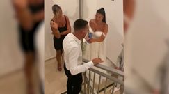 Nowożeńcy w schronie pod ostrzałem. Niezwykłe nagranie z Izraela