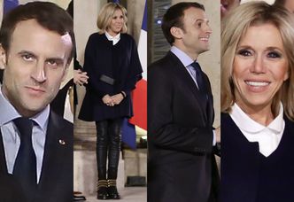 Coraz młodsza Brigitte Macron wita z mężem francuskie piłkarki ręczne (ZDJĘCIA)
