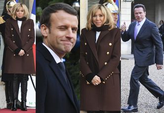 Zziębnięta Brigitte Macron z mężem witają członków szczytu klimatycznego (ZDJĘCIA)