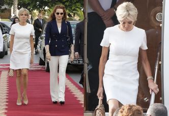 Brigitte Macron w dwóch sukienkach w Maroku: czarna czy biała? (ZDJĘCIA)