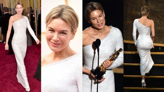 Oscary 2020: Renee Zellweger triumfuje w delikatnej kreacji od Armaniego (ZDJĘCIA)