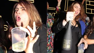 Cara Delevingne baluje w klubie, wymachując na parkiecie butelką autorskiego prosecco. "Wyglądała na bardzo pijaną" (ZDJĘCIA)
