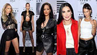 Gwiazdy na pokazie bielizny "Savage X Fenty": Rihanna, Paris Hilton, Irina Shayk, Bella Hadid, Demi Moore... (ZDJĘCIA)