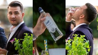 Imprezowy Bartłomiej Misiewicz polewa znajomym wódkę własnej produkcji (ZDJĘCIA)