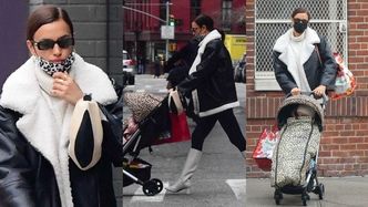 Irina Shayk w białych kozaczkach spaceruje z córką po Nowym Jorku (ZDJĘCIA)