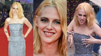 Odmieniona Kristen Stewart stroi miny na londyńskiej premierze filmu o księżnej Dianie (ZDJĘCIA)