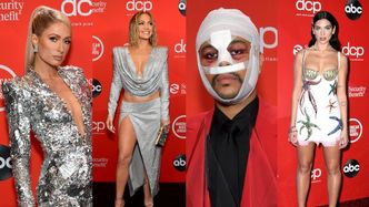 American Music Awards: zjawiskowa Jennifer Lopez, zabandażowany The Weeknd, cekinowa Paris Hilton (ZDJĘCIA)