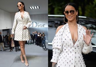 Rihanna w białej sukience na Tygodniu Mody w Paryżu (ZDJĘCIA)