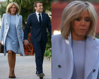 Odsłonięte nogi smutnej Brigitte Macron witają parę prezydencką Chin (ZDJĘCIA)