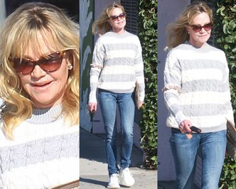 Melanie Griffith rozkoszuje się słońcem na chodniku w Hollywood