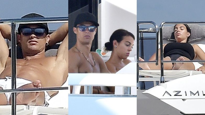 Miliarder Cristiano Ronaldo i jego ukochana Georgina Rodriguez opalają jędrne ciała na luksusowym jachcie (ZDJĘCIA)