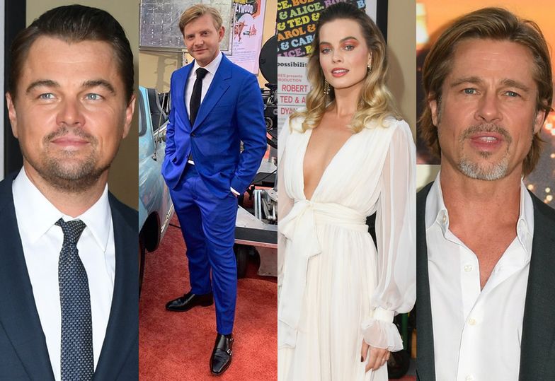 Leonardo DiCaprio, Rafał Zawierucha, Margot Robbie i Brad Pitt