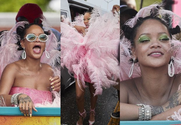 Rihanna szaleje na barbadoskim festiwalu Crop Over. Chcielibyście pójść z nią na imprezę? (ZDJĘCIA)