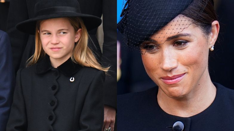 Meghan Markle anima a la princesa Charlotte en el funeral de la reina Isabel II y le regala una tierna sonrisa (VIDEO)