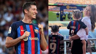 Klara i Laura Lewandowskie w koszulkach FC Barcelona "przejęły" murawę stadionu po meczu (ZDJĘCIA)
