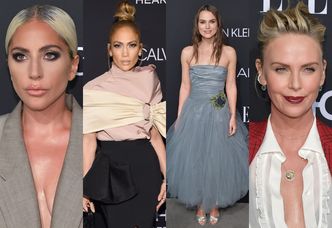 Lady Gaga, Jennifer Lopez i Charlize Theron pozują na hollywoodzkiej gali (ZDJĘCIA)