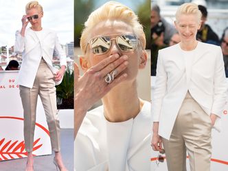 Cannes 2019: Posągowa Tilda Swinton puszcza oczko i posyła buziaczki, promując nowy film