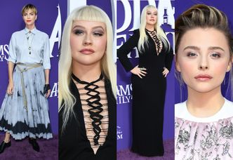 Premiera "Rodziny Addamsów": Christina Aguilera przebrana za Morticię, "chłopięca" Charlize Theron, odmieniona Chloe Grace Moretz (ZDJĘCIA)