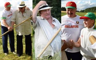 Gerard Depardieu pomaga w... żniwach na Białorusi! (ZDJĘCIA)
