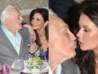 100-letni (!) Kirk Douglas całuje w usta swoją synową (ZDJĘCIA)