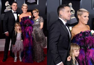 Pink z rodziną na ceremonii rozdania nagród Grammy (ZDJĘCIA)