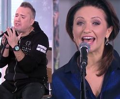 Szymon Wydra śpiewa z playbacku w "Dzień Dobry TVN"...